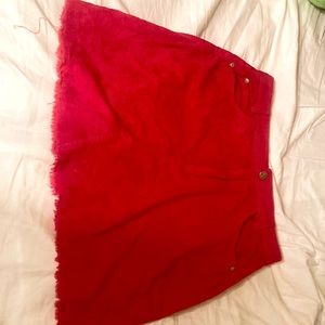 Red mini skirt womens